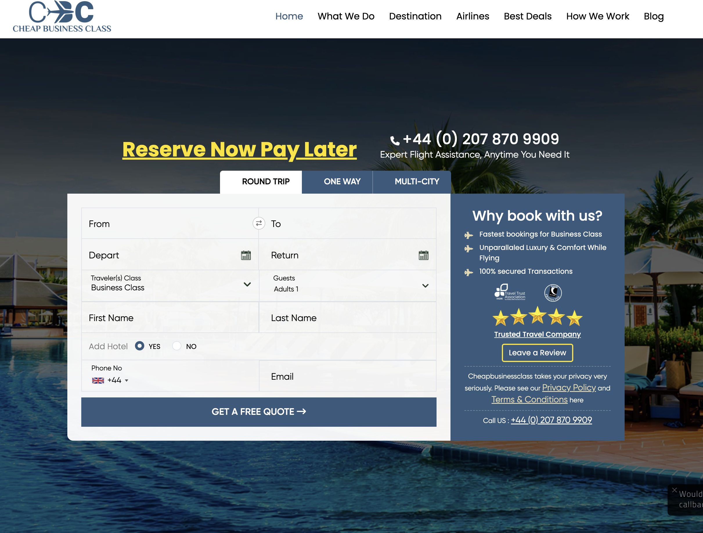 Cheap Business Class UK